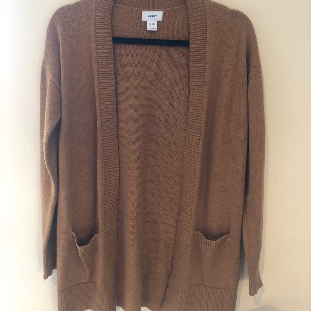 Mustard color youth girls cardigan in a size XL(14)